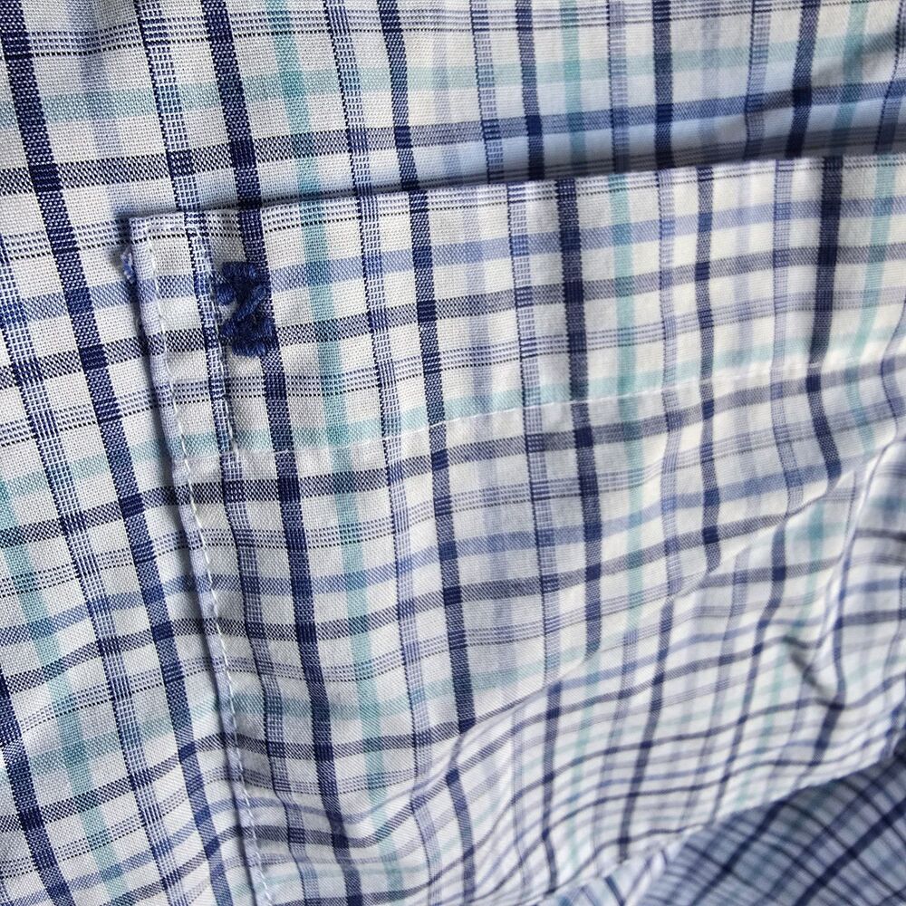 IZOD Men's Easy Care Regular Fit Long Sleeve, 17-17.5 36-37 Check Plaid Nice! - Picture 3 of 9